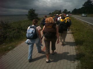 Ścieżką rowerową w drodze do Chałup